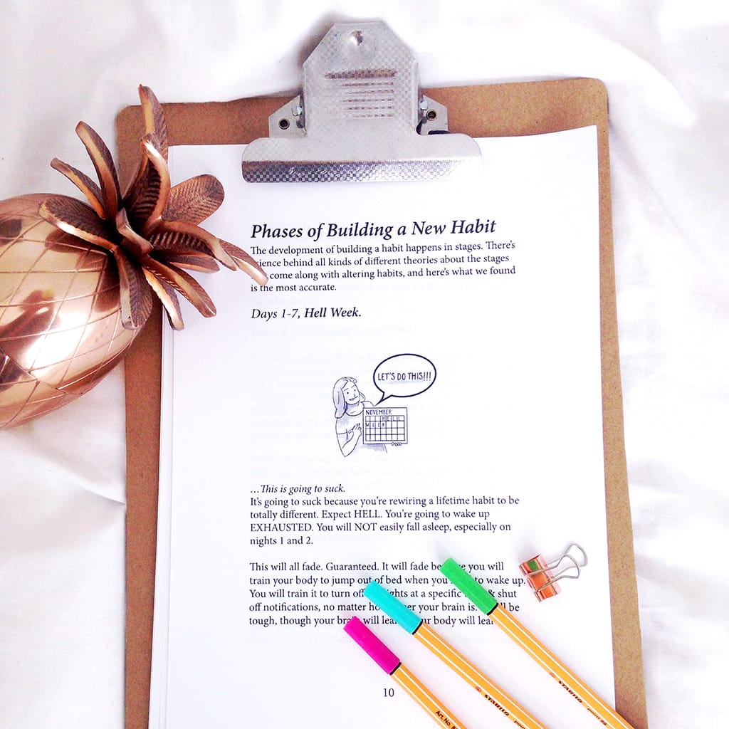 Building new habits with the morning sidekick journal Yellow Feather Blog review