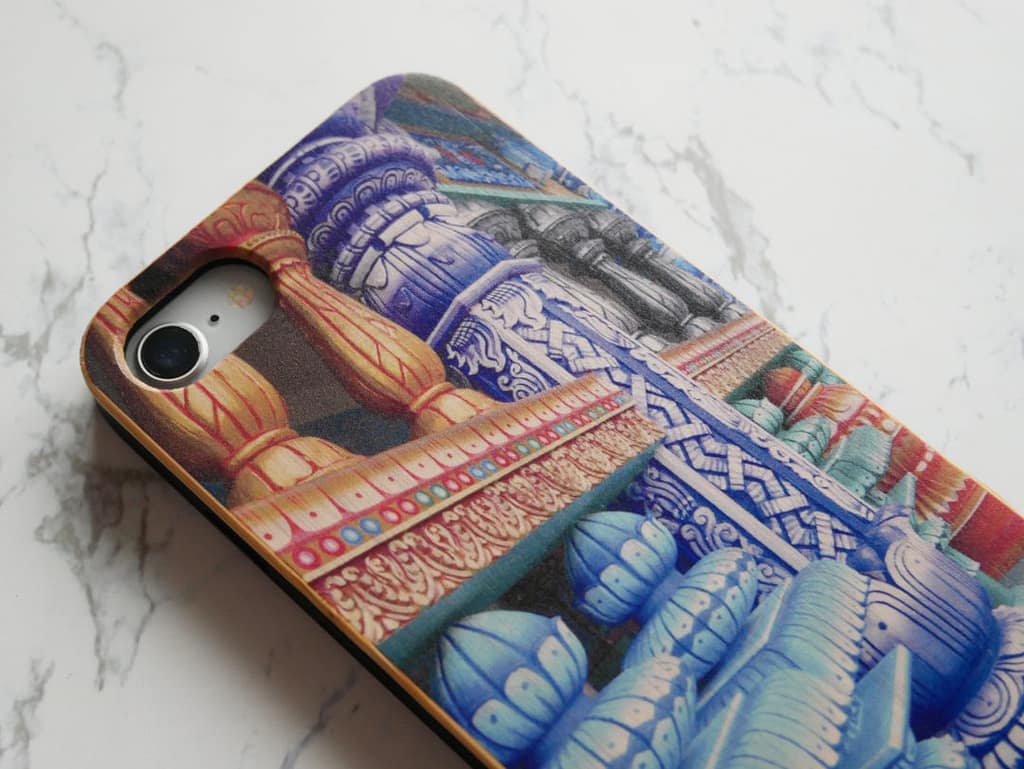 close up personalised phone case batu caves temple photo 1