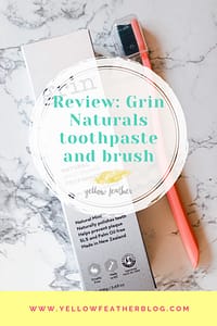review grin naturals toothpaste and brush