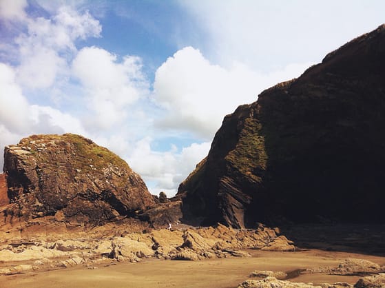 Rocks and Cliffs at Broad Haven Beach Pembrokeshire