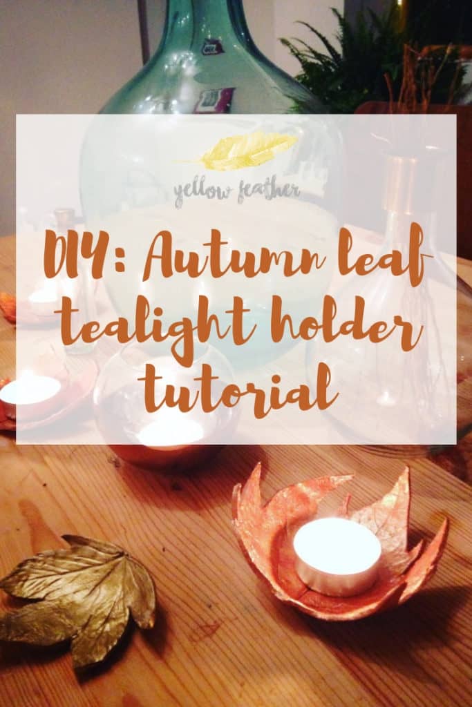 DIY Autumn leaf tealight holder tutorial 1